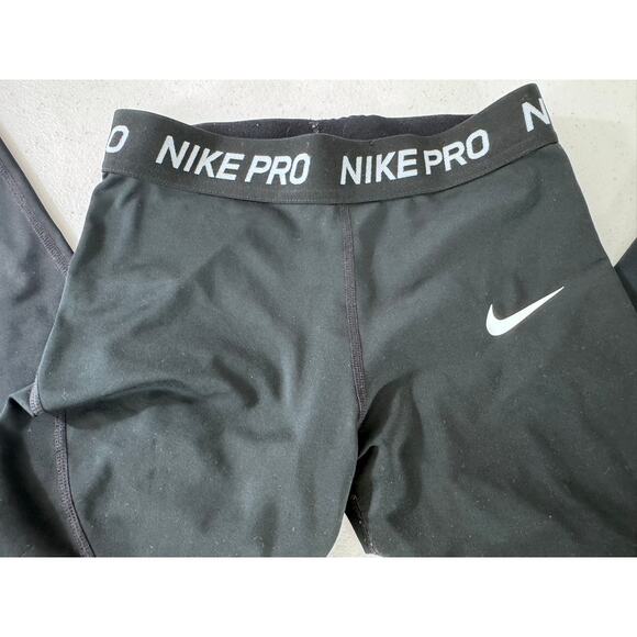 "Nike Pro" Girls Youth Leggings SZ L Compression‎ Running Exercise Gym Soccer - Picture 4 of 6